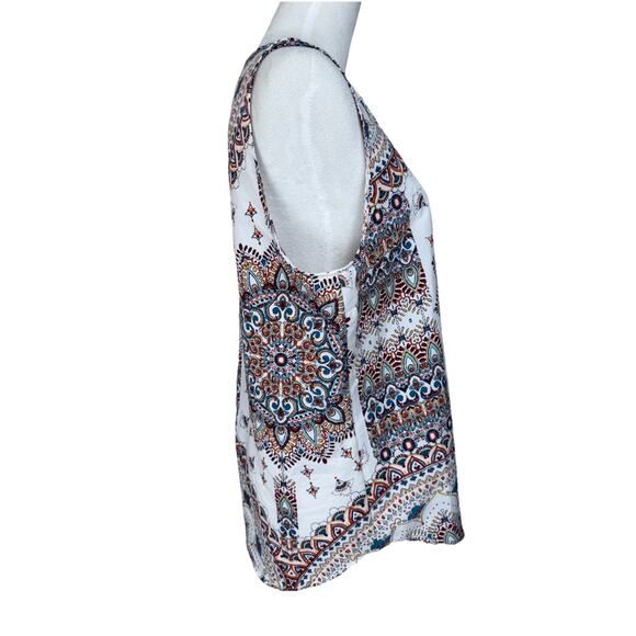 Women's Verse Top Blouse Sz L Sleeveless Lightweight Boho Aztec Print Pullover - Picture 3 of 12